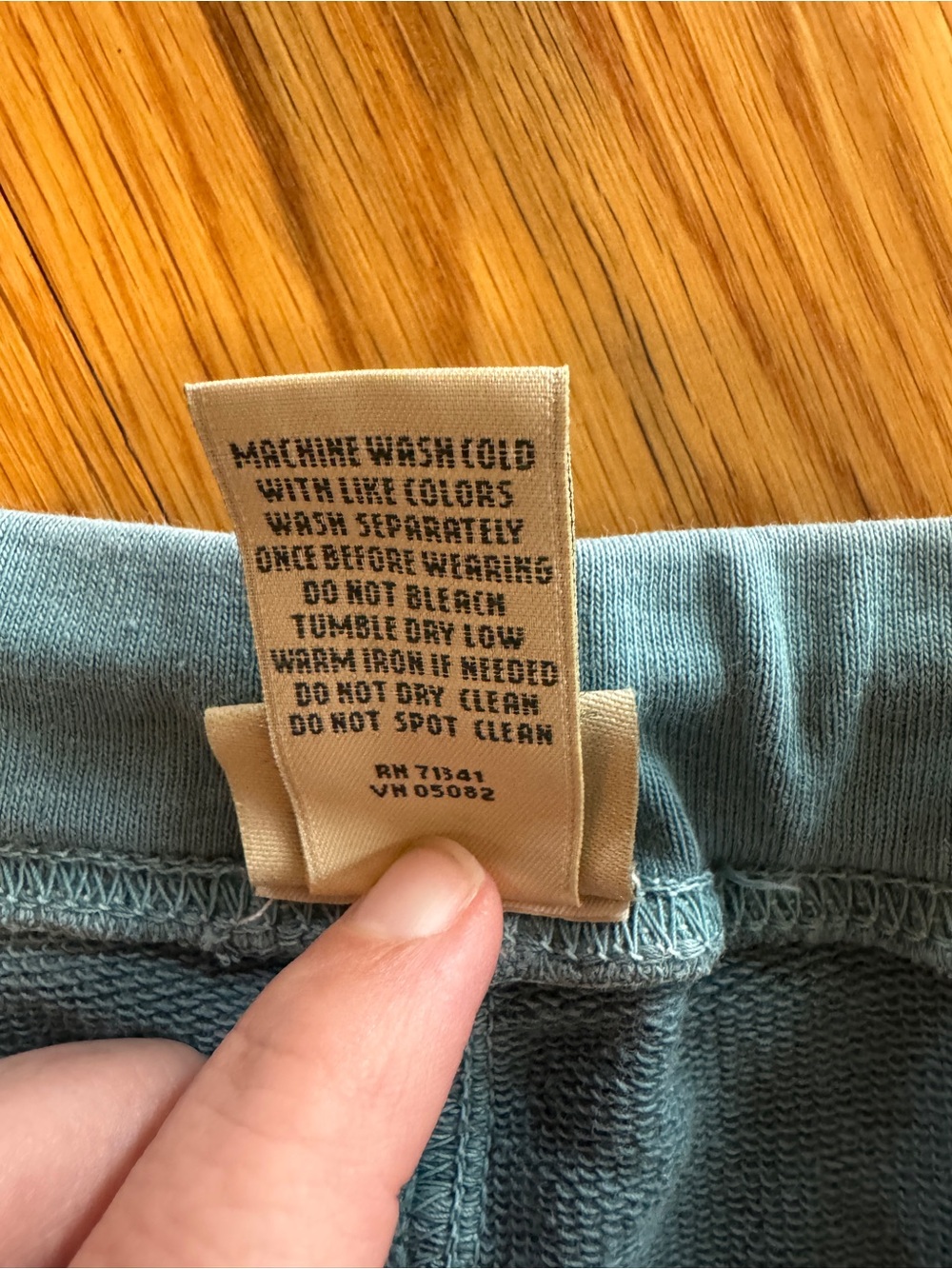 L.L. Bean Dusty Blue Pull-On Pencil Skirt; Front Pockets & interior drawstring - Picture 4 of 6